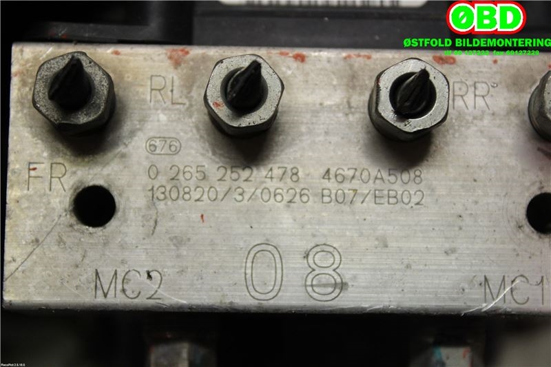 ABS sentral til Citroën C-Zero 2011-2020  (CITROEN|1609670680|0265252478|4670A508)