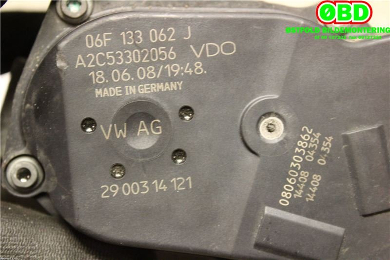 Spjeldhus til Audi A4 2007-2014 (Type IV) (B8) (B8) (AUDI|06F 133 062 Q|06F 133 062 AG|06F133062J)