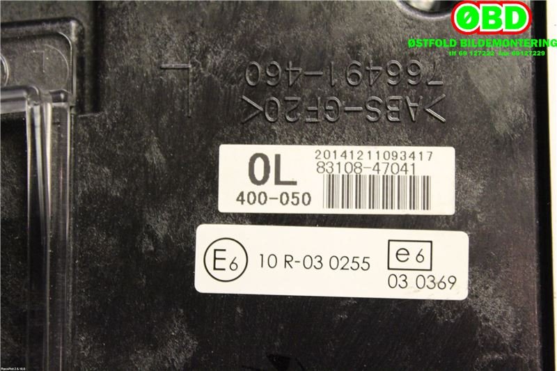 Instrumentpanel til Toyota Prius +7 2012-2020 (Type III) (stasjonsvogn) (stasjonsvogn) (TOYOTA||8310847041)