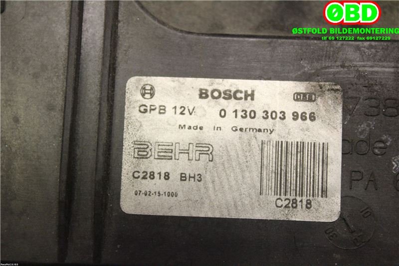 Kjølevifte til VW Transporter / Caravelle 2003-2009 (Fase 1) (T5) (T5) (7H0 959 455 A|7H0 959 455 D|)