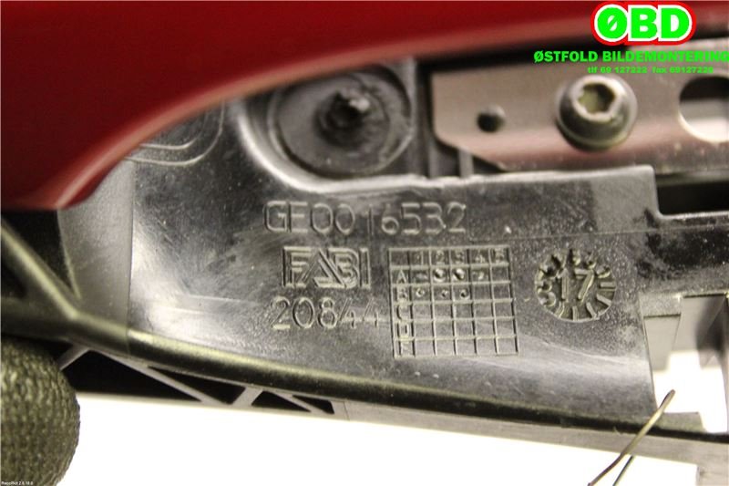 Dørhåndtak utv høyre bak til Peugeot 308 2013-2021 (Type II)  (Peugeot|16 092 396 80|98 029 782 1T|)