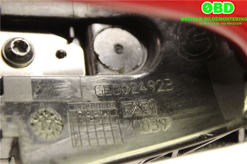 Dørhåndtak utv venstre bak til Peugeot 308 2013-2021 (Type II)  (Peugeot|16 092 407 80|980297831T|)