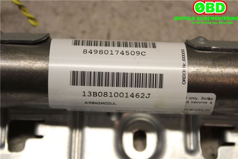 Airbag gardin venstre til Mini Countryman 2010-2016 (R60) (R60) (MINI|72 12 9 801 745|)