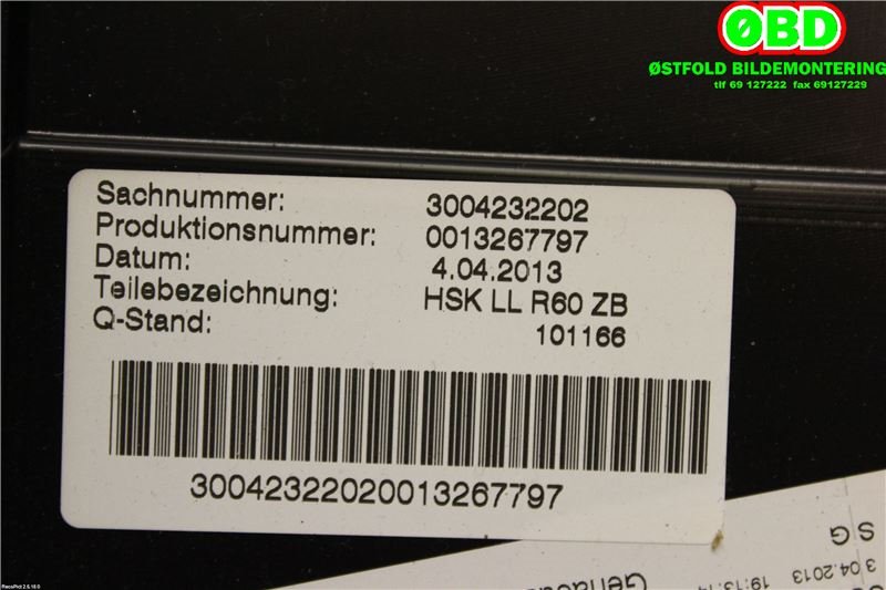Hanskerom til Mini Countryman 2010-2016 (R60) (R60) (MINI|51 16 9 801 438|)