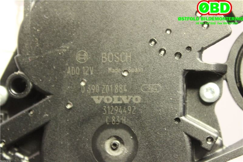 Viskermotor bakrute til Volvo V60/V60 CC 2013-2018 (Type I, Fase 2)  (VOLVO|31294492|0390201884)