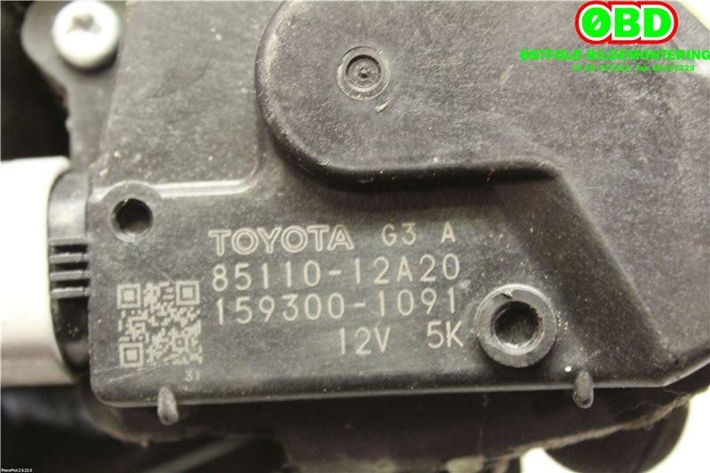 Viskermotor frontrute til Toyota Corolla 2007-2013  (TOYOTA|8511012A20|1593001091)