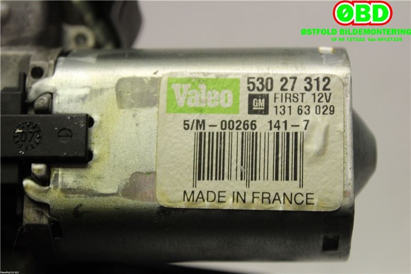 Viskermotor bakrute til Opel Corsa D 2006-2014  (OPEL|13163029|1273088|53027312)