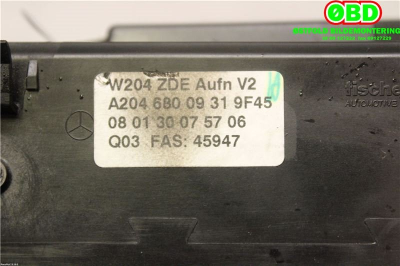 Instrument kjørecomputer til Mercedes C-Klasse 2007-2011 (Fase 1) (W204) (W204) (MERCEDES|A 204 820 31 97|A 204 820 54 97|)