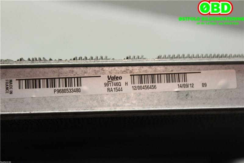 Radiator (automat gir) til Citroën C4 2011-2017 (Type II)  (CITROEN|1330 W2||9680533480)
