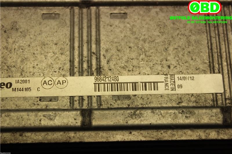 Intercooler til Citroën C4 2011-2017 (Type II)  (CITROEN|0384N9||9684212480)