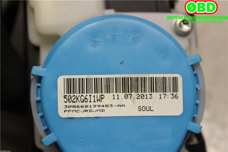 Airbag beltestrammer til Toyota Yaris 2012-2014 (Type III, Fase 1)  (TOYOTA|732200D311C0||732200D311)