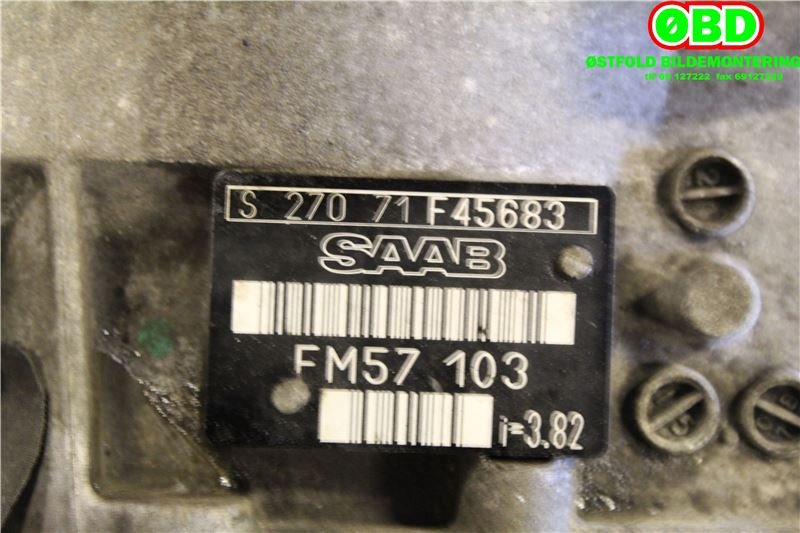 Girkasse manuell til Saab 9-3 2008-2011 (Type II, Fase 2) (SAAB|55563076|)