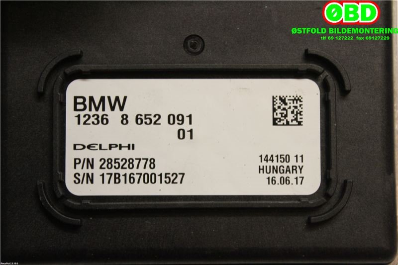 Styreenhet diverse til BMW i3 2013-2022  (BMW|12388661706|28528778|12368652091)