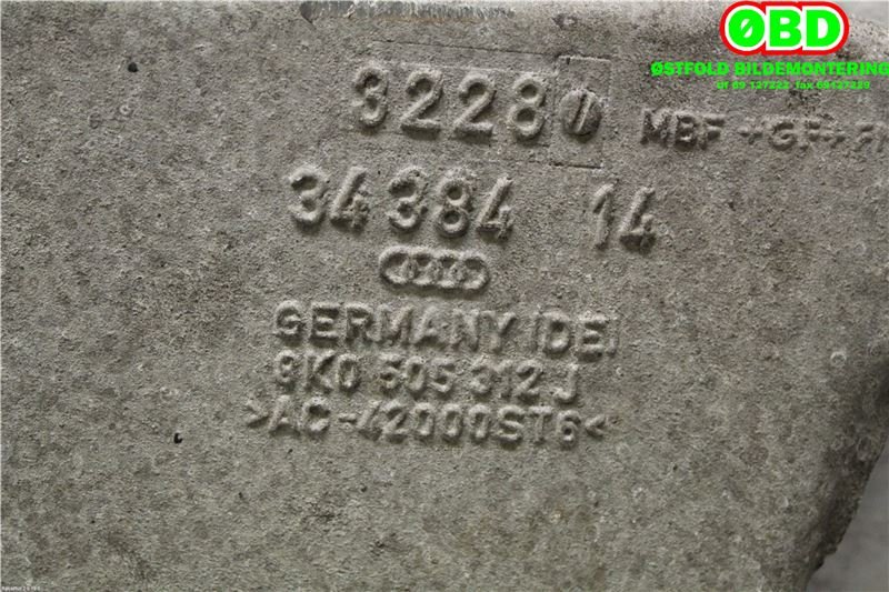 Bærebru høyre bak til Audi A6 2011-2014 (Type IV, Fase 1) (C7) (C7) (AUDI|8K0 505 312 J||8K0505312J)