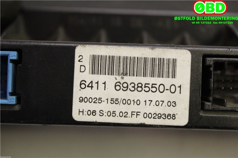 Varmeapparat betjening til BMW 5-Serie 2003-2010 (E60/E61) (E60/E61) (BMW|64 11 6 988 504||64116938550)