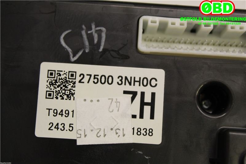 Varmeapparat betjening til Nissan Leaf 2011-2017 (Type I)  (NISSAN|275003NH0C|)