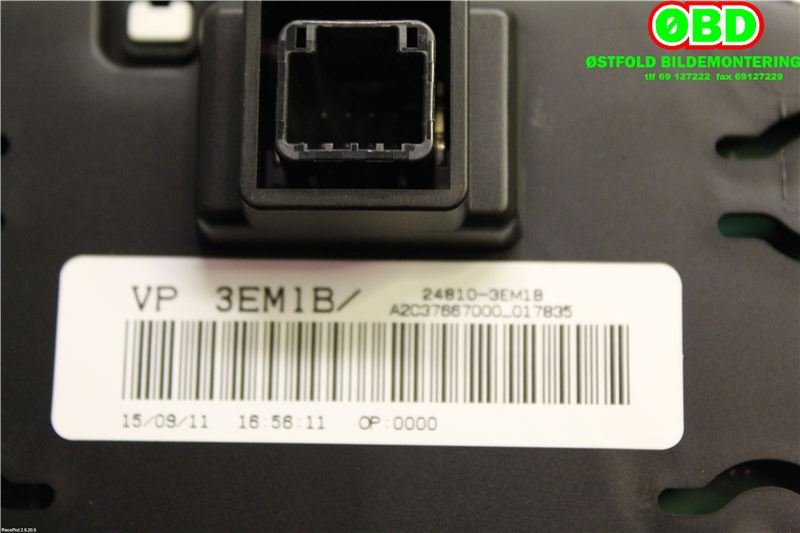 Multimedia display (MCU - Media Controller Unit) til Nissan Leaf 2011-2017 (Type I)  (NISSAN|248103EM1B|)