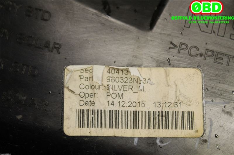 Spoiler bakluke til Nissan Leaf 2011-2017 (Type I)  (NISSAN|960323NL1H|)