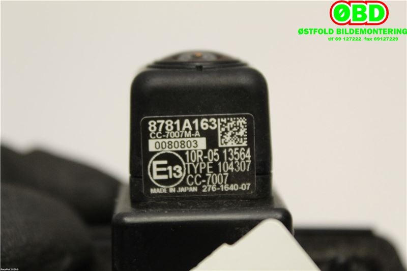 Kamera til Mitsubishi Outlander 2015-->> (Type III, Fase 2)  (Elektrisitet (ladbar) + bensin|8781A163|)
