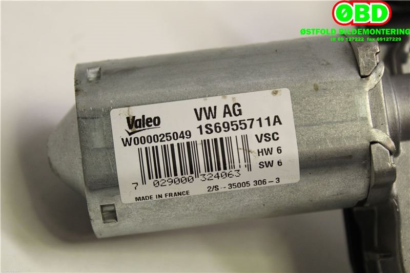 Viskermotor bakrute til VW E-Up 2013-2019  (VOLKSWAGEN|1S6 955 711 A|5G0 955 711 C|1S6955711A)