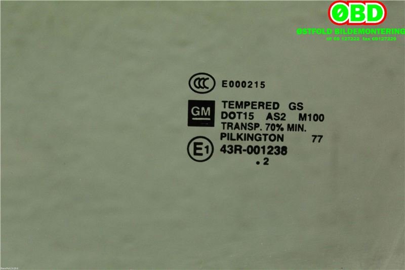 Siderute venstre foran til Opel Ampera 2012-2014 (Type I) (OPEL|25994211|5161091|)