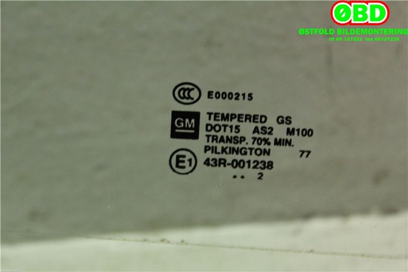 Siderute høyre bak til Opel Ampera 2012-2014 (Type I) (OPEL|22860297|5161203|)
