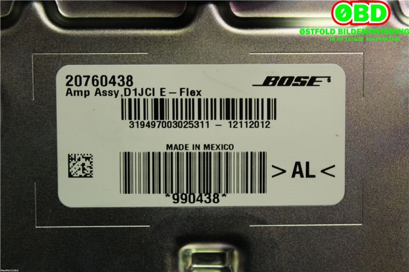 Bilstereo forsterker til Opel Ampera 2012-2014 (Type I)  (OPEL|20760438|1782031)