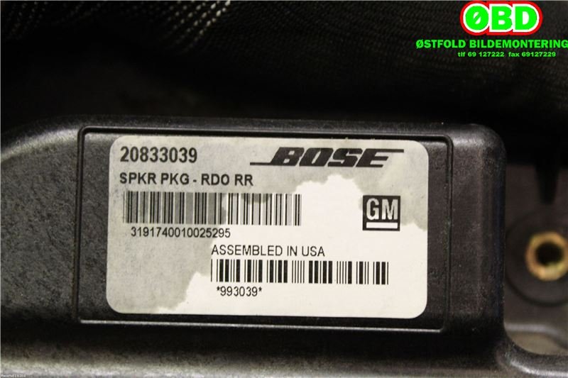 Bilstereo diverse til Opel Ampera 2012-2014 (Type I) (OPEL|20760437|1781079|20833039)