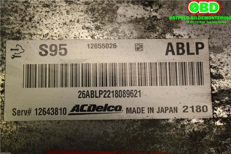 Diverse deler til Opel Ampera 2012-2014 (Type I)  (OPEL|12643810|1247316|12655026)