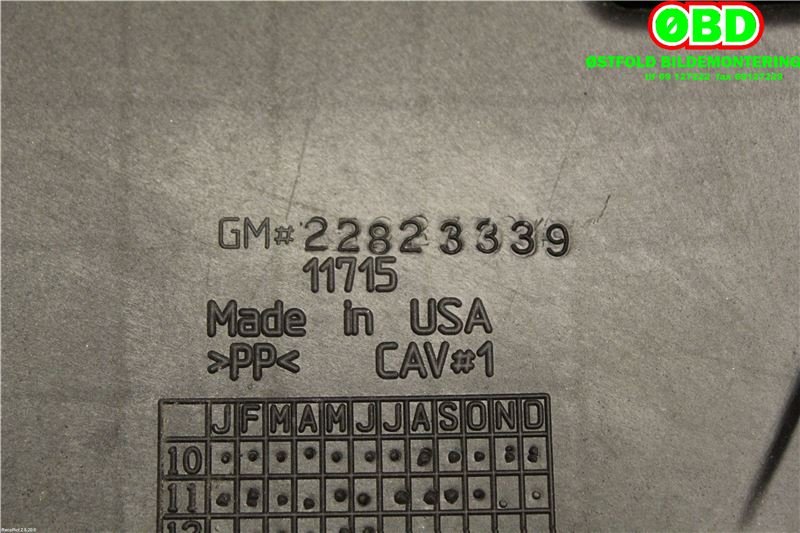 Motordeksel over motor til Opel Ampera 2012-2014 (Type I)  (OPEL|22823339|835083)