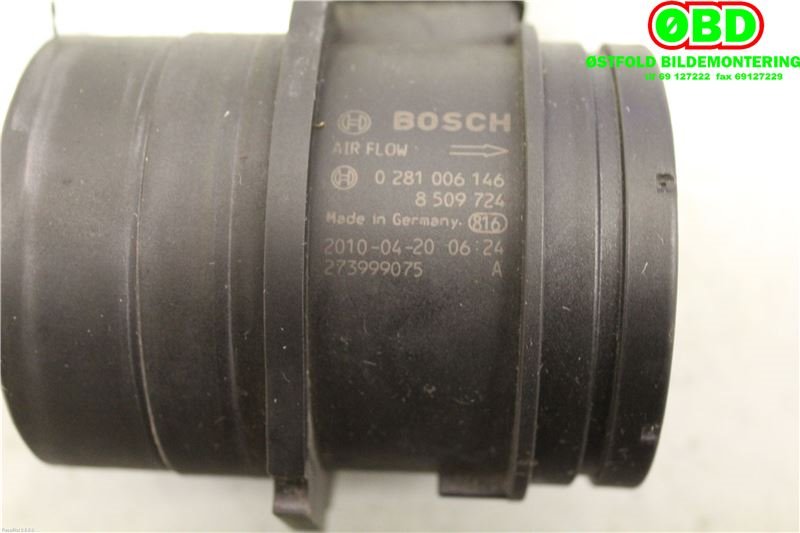 Luftmengde/luftmassemåler til BMW 1-Serie 2004-2011 (E81/E82/E87/E88) (E81/E82/E87/E88) (BMW|13 62 8 509 724|0281006146|8509724)