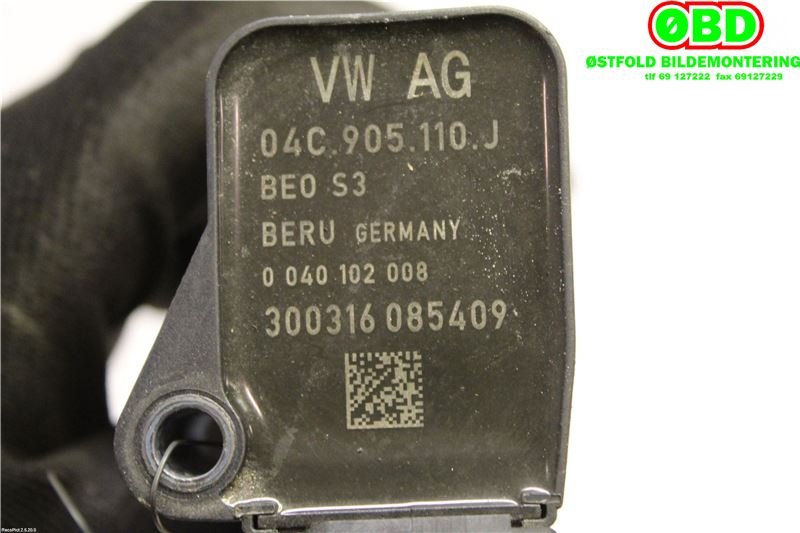 Coil elektronisk til VW Golf VII 2012-2017 (Fase 1)  (VOLKSWAGEN GOLF|04C 905 110 J|04C 905 110 L|04C905110J)