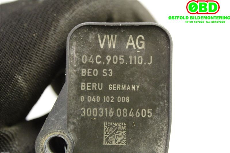 Coil elektronisk til VW Golf VII 2012-2017 (Fase 1)  (VOLKSWAGEN GOLF|04C 905 110 J|04C 905 110 L|04C905110J)