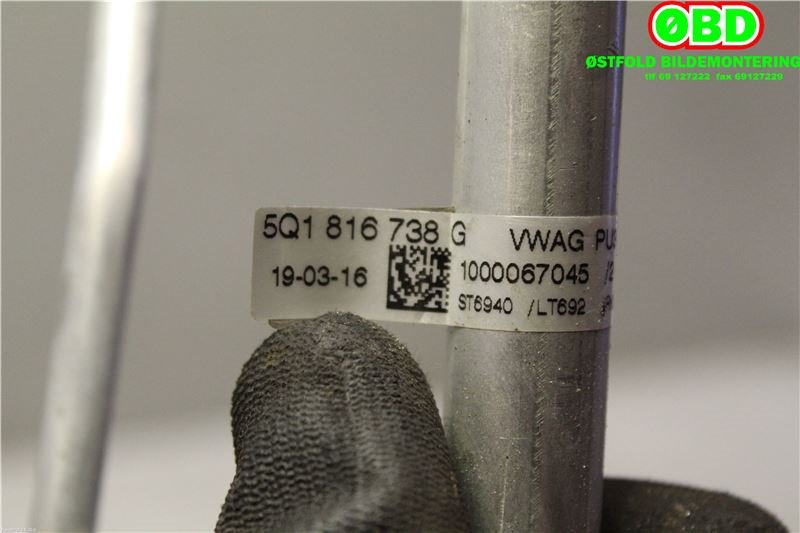 Aircondition rør til VW Golf VII 2012-2017 (Fase 1)  (VOLKSWAGEN GOLF|5Q1 816 738 D||5Q1816738G)