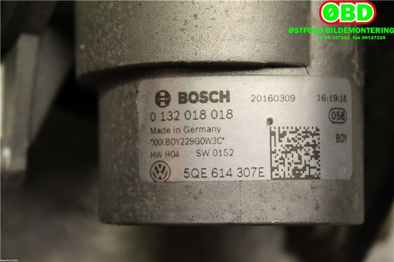 Bremsekraft-regulator bak til VW Golf VII 2012-2017 (Fase 1)  (VOLKSWAGEN GOLF|5QE 614 307 E|5QE 614 307 H|5QE614307E)