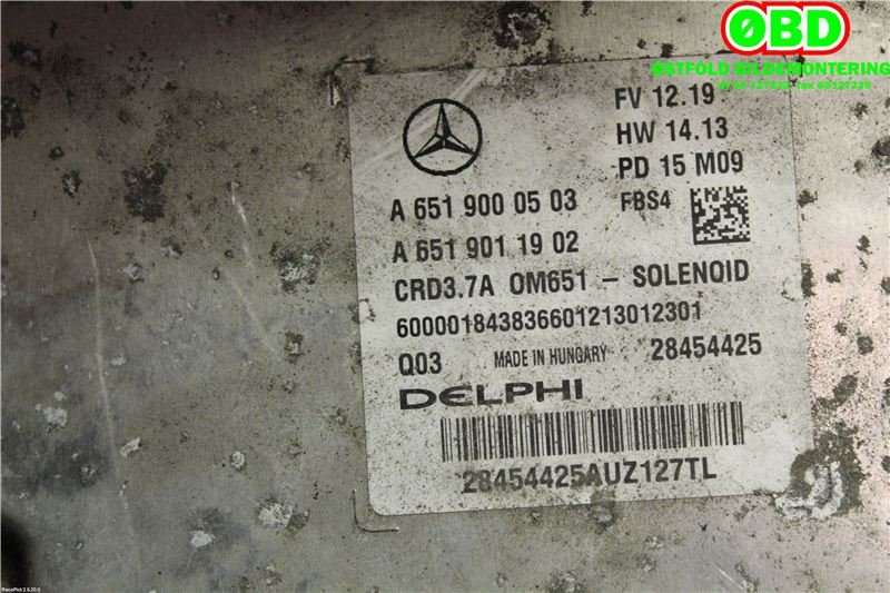 Styreenhet motor til Mercedes E-Klasse 2013-2016 (Fase 2) (W212) (W212) (MERCEDES|A 651 900 05 03||6519000503)