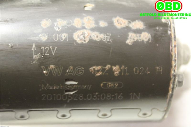 Starter diesel til VW Passat 2005-2010 (B6) (B6) (VOLKSWAGEN|02Z 911 024 H||02Z911024H)