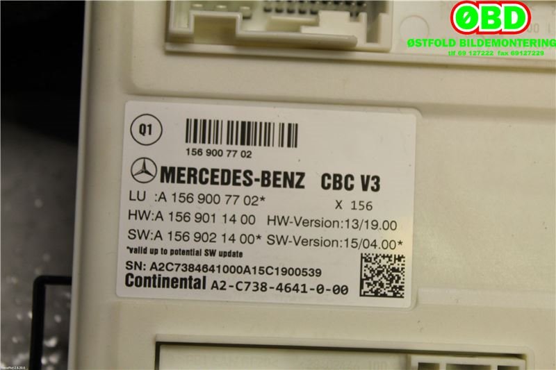 Styreenhet diverse til Mercedes A-Klasse 2012-2018 (W176) (W176) (MERCEDES|A 156 900 77 02|A 156 900 53 03|1569007702)