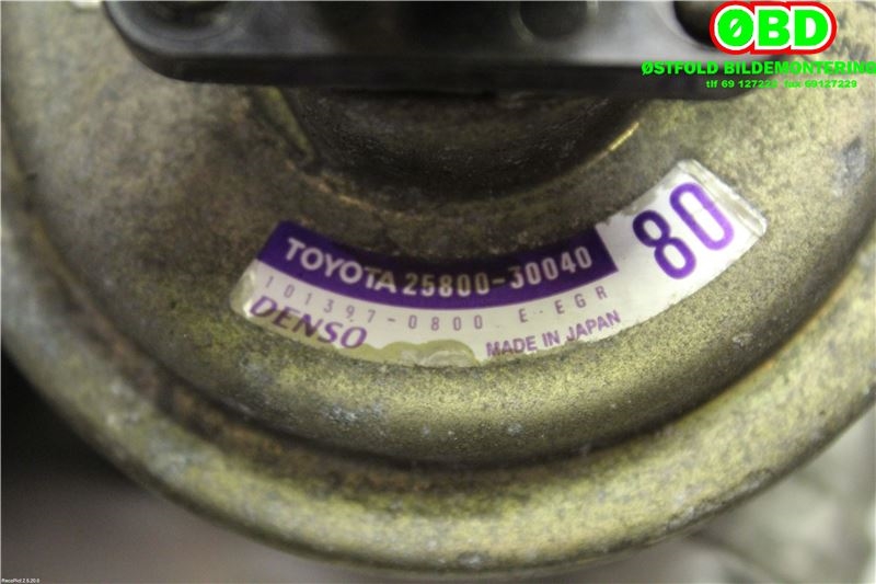 EGR-ventil til Toyota Hilux 2002-2005  (TOYOTA|2580030040|)