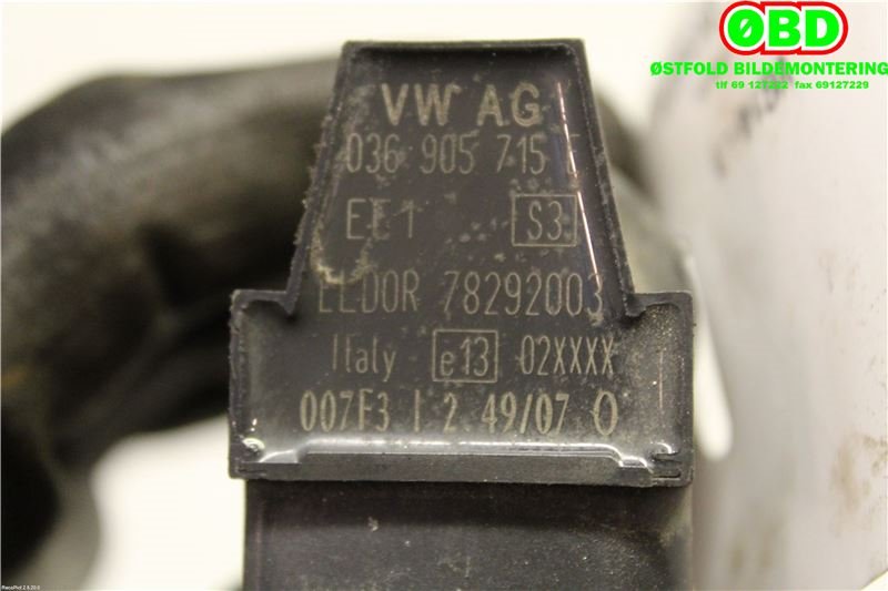 Coil elektronisk til VW Polo 2005-2009 (Type IV, Fase 2)  (VOLKSWAGEN|036 905 715 F|036 905 715 H|036905715E)