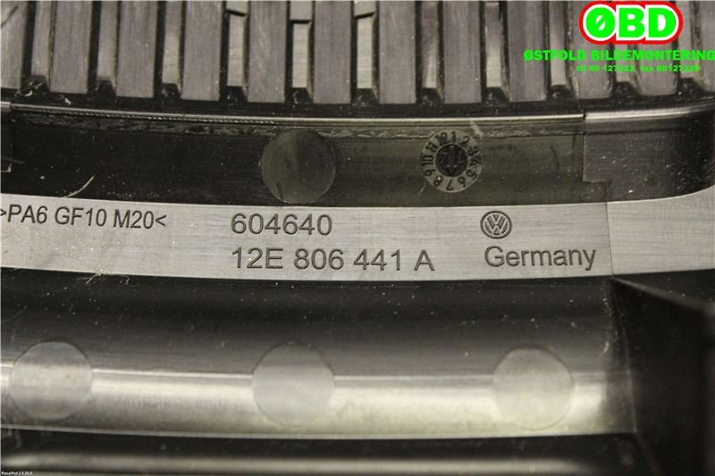Motordeksel over motor til VW E-Up 2013-2019  (VOLKSWAGEN|12E 806 441 A||12E806441A)