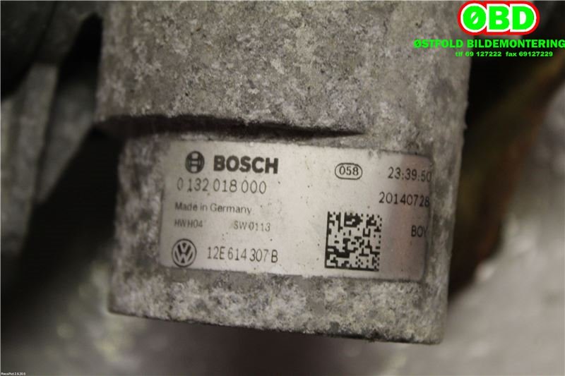 Bremsefordeler til VW E-Up 2013-2019  (VOLKSWAGEN|12E 614 307 B|12E 614 307 D|12E614307B)