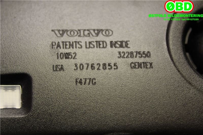 Speil innvendig til Volvo XC60 2008-2013 (Type I, Fase 1)  (VOLVO|30762855|)