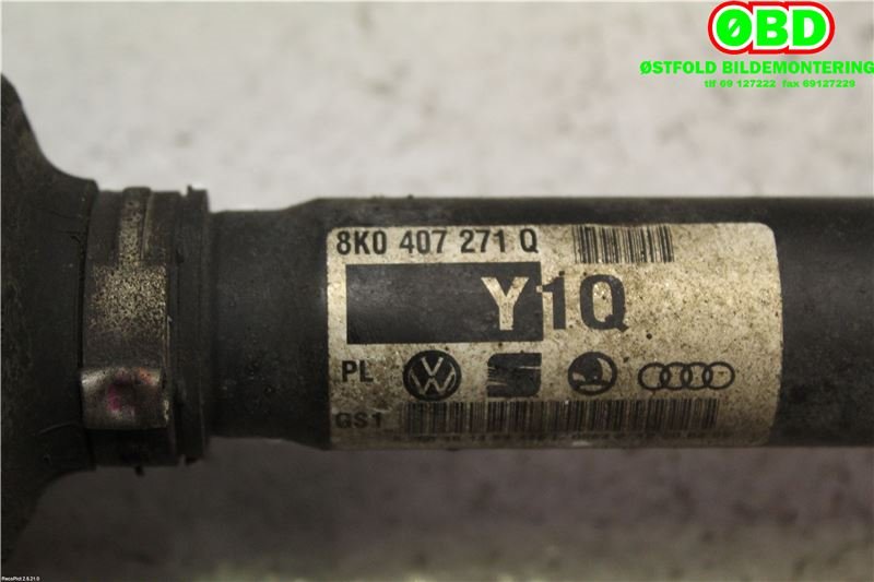 Drivaksel venstre foran til Audi A4 2007-2014 (Type IV) (B8) (B8) (AUDI|8K0 407 271 Q|8K0 407 271 AJ|8K0407271Q)