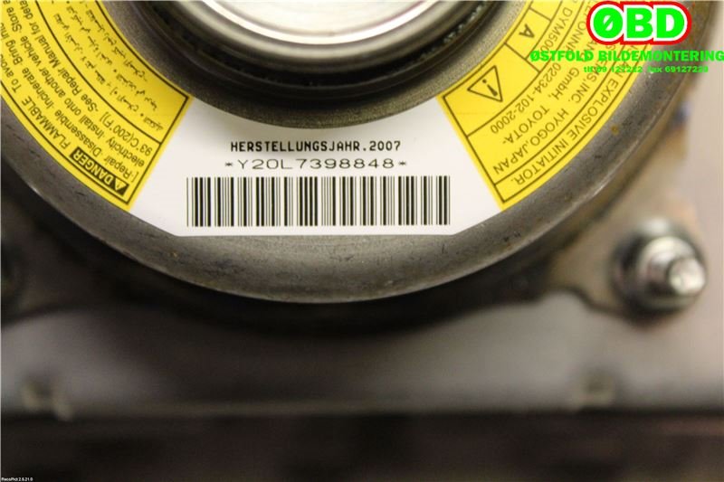 Airbag passasjer til Toyota RAV4 2006-2009 (Type III, Fase 1)  (TOYOTA|7396042010|)