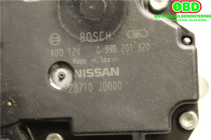 Viskermotor bakrute til Nissan Qashqai 2007-2010 (Type I, Fase 1)  (NISSAN|28710JD000|)