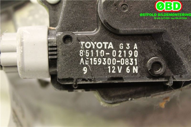 Viskermotor frontrute til Toyota Auris 2010-2012 (Type I, Fase 2)  (TOYOTA|8511002190|1593000831)