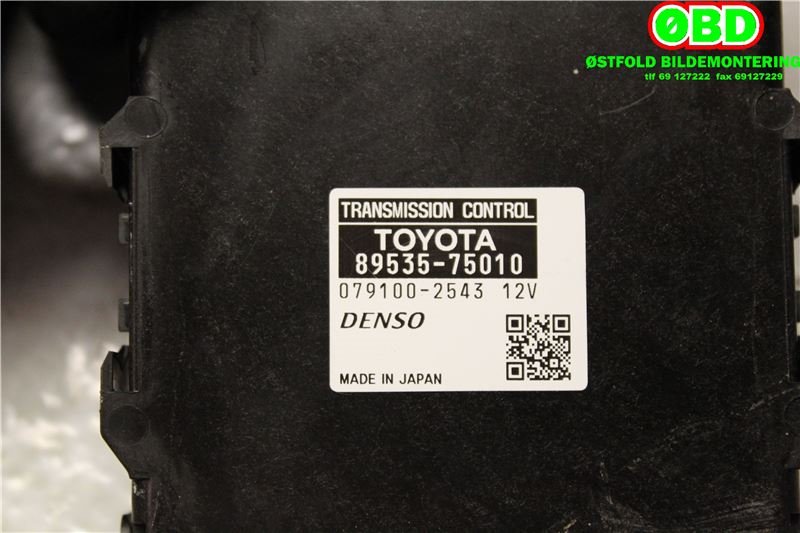 Styreenhet girkasse til Toyota Auris 2010-2012 (Type I, Fase 2)  (TOYOTA|8953575010|)