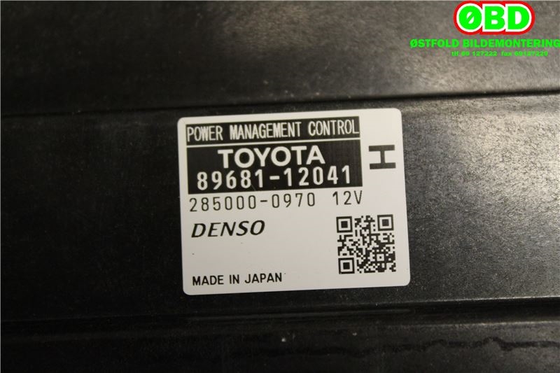 Styreenhet diverse til Toyota Auris 2010-2012 (Type I, Fase 2)  (TOYOTA|8968112041|)