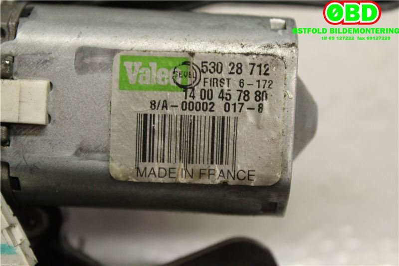 Viskermotor bakrute til Peugeot Expert 2007-2016 (Type II)  (PEUGEOT|6405 GC|53028712|1400457880)